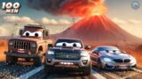 Cars Volcano Escape Adventure: Hunt for Magical Treasure | Best of Cars Compilation | Car Crashes