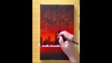 City Dreamscape: A Mesmerizing Acrylic Painting | Urban Majesty in Every Brushstroke