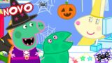 Comprando a fantasia de Halloween assombrada da Peppa! | NOVO Contos da Peppa Pig