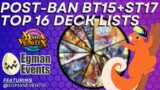 Digimon Card Game Post-Ban BT15 Top 16 Deck Lists! MANA VORTEX!