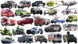 Emergency Vehicle for kids | Police cars, Ambulance, Fire truck, Helicopter, Airplane, SWAT Truck