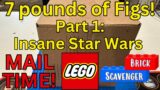 Insane Star Wars scores in a HUGE 7 pound haul on Lego Minifigure Mail Time! Part 1