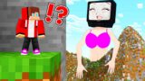 JJ TINY vs TV WOMAN GIANT in VILLAGE! SHE FIND HIM! JJ Save Village in Minecraft – Maizen