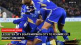 Leicester City Beats Norwich City 3-1 To Revive Hopes Of Securing Premier League Promotion