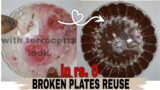 Painting on Broken Plates with Terracotta look |BEST USESOUTOFWASTES |@diycraftwithjyoti