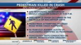 Pedestrian killed in crash
