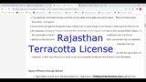 Rajasthan – Obtain License Register for Terracotta Clay Manufacture (Online)