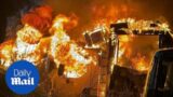 Russian drones devastate Kharkiv killing rescue workers