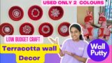 Terracotta Wall Plates and decor | Home Decor using wall Putty