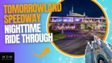 Tomorrowland Speedway at Magic Kingdom – POV Nighttime Ride Through