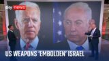 US weapons support will 'embolden' Netanyahu's negotiating position | Israel-Hamas war