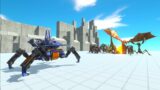 War Robot (S.P.I.D.E.R) vs All boss (team +) animal Revolt Battle Simulator