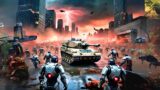 "Zombie Apocalypse Showdown: Robocops & Tank Battle for Troy's Survival" UEBS 2