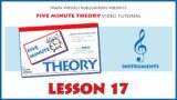 5 Minute Theory Video Tutorial: LESSON 17 (Treble Clef Instruments)