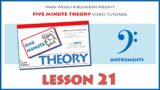 5 Minute Theory Video Tutorial: LESSON 21 (Bass Clef Instruments)