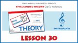 5 Minute Theory Video Tutorial: LESSON 30 (Treble Clef Instruments)