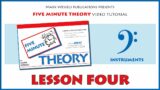 5 Minute Theory Video Tutorial: LESSON FOUR (Bass Clef Instruments)