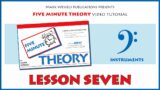 5 Minute Theory Video Tutorial: LESSON SEVEN (Bass Clef Instruments)