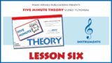 5 Minute Theory Video Tutorial: LESSON SIX (Treble Clef Instruments)
