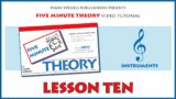 5 Minute Theory Video Tutorial: LESSON TEN (Treble Clef Instruments)