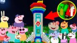 All Scary Peppa Pig family EXE monsters vs Paw Patrol House jj and mikey in Minecraft Maizen