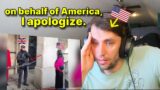 American reacts to Armed British Police VS Obnoxious American Tourists