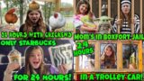 Best Of 24 Hour Challenges! 24 Hours In Boxfort Jail  With No Baby Yoda, 24 Hours In A Trolley