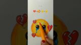 Broken heart || Emoji mixing satisfying art #creativeart #satisfying #shorts