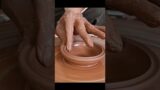 Creating Plate on Pottery Wheel | Throwing Unique Terracotta Plate #shortsvideo #handpottery #plate