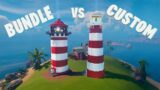 Custom lighthouse comparison vs Lockie's Lighthouse – LEGO Fortnite