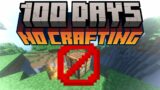 I Have 100 Days To Beat MINECRAFT Without CRAFTING!