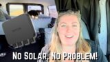 NO SOLAR my EcoFlow Alternator Charger to the RESCUE! Stealth Van Life with no roof solar