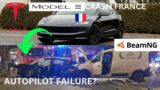 TESLA MODEL 3 CRASH PARIS | RECREATION | BeamNG.Drive #beamng