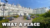 The Grand Hotel, pier and seafront in Eastbourne