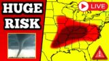The Huge Tornado Near Columbia, Tennessee, As It Occurred Live – 5/8/24