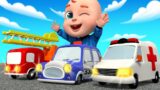 Three Little Car Rescue Team – Police Officer Song | Funny Song & Nursery Rhymes | Rosoo Baby