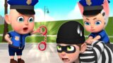Three Little Policeman Rescue – Police Officer Song | Funny Songs & Nursery Rhymes | Rosoo Baby