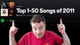 Top 50 Most Popular Songs of 2011 (Reaction)