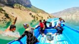 "The search for humanity: with Mojtaba, Khadija and Ali's brother on a lake boat trip"