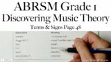 ABRSM Discovering Music Theory Grade 1 Terms and Signs Page 48 with Sharon Bill