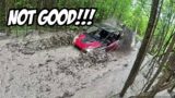 ALMOST SUNK THE RZR at Drummond Island SLOPPY WET MUDDY AWESOME TRAILS