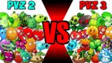 All Plants in PVZ 2 vs PVZ 3 Battlez – Which Version Will Win? – Plant vs Plant