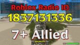 Allied Roblox Radio Codes/IDs