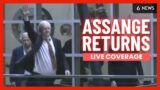 BREAKING: WikiLeaks holds press conference as Julian Assange lands in Australia | 6 News