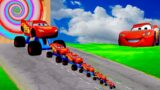 Big & Small Lightning McQueen vs DOWN OF DEATH in BeamNG.Drive !
