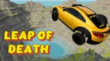 Cars vs Leap of Death BeamNG drive #745 | Gameweon