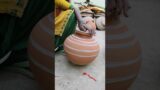 Decoration clay pot, natural clay art, Indian Villager terracotta #viral #pottery #ytshorts #clay