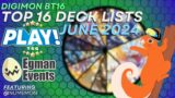 Digimon Card Game BT16 Top 16 Deck Lists! Play!TCG NA JUNE Online Regionals!