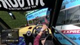 Driver Races Death on Violent Highwayeurotruck simulator 2 steering wheel gameplay|bus game