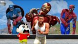 GTA 5 !! SHINCHAN AND FRANKLIN RESCUE INFECTED ZOMBIE AVENGERS IN GTA 5 TAMIL